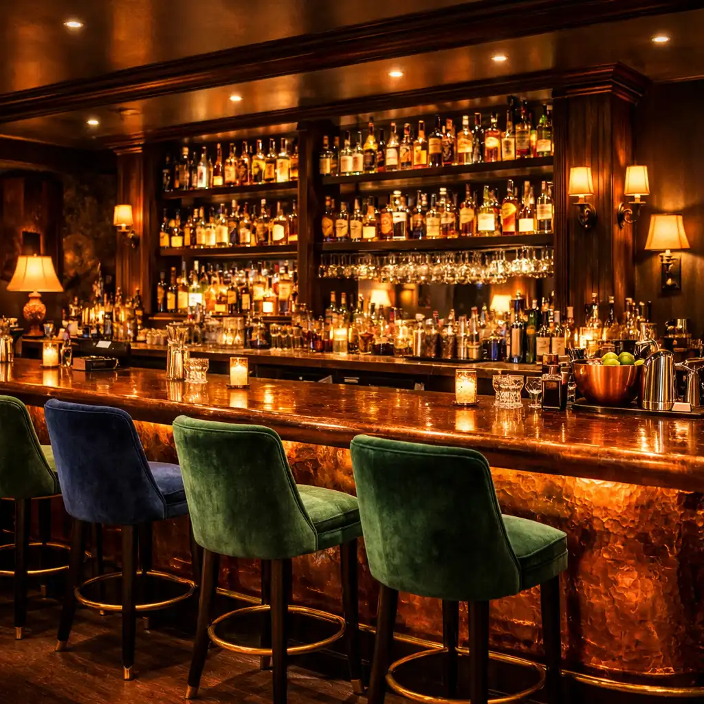 Bar avec ambiance feutrée