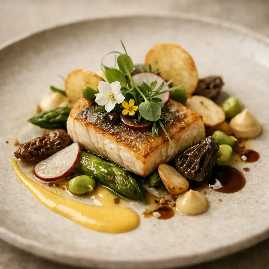 Plat signature raffiné aux ingrédients de saison